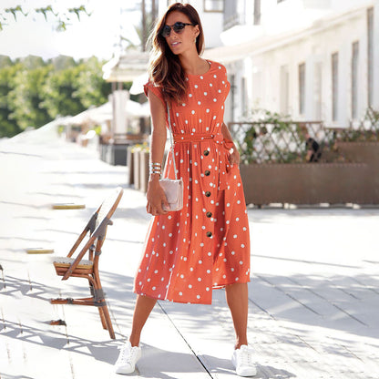 Floravie™ – Damen Midikleid mit Atmungsaktivem Komfort