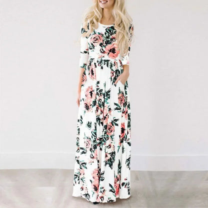 Floravita™ – Elegantes Geblümtes Maxikleid im Boho Stil