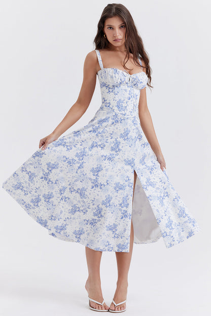 Floraviva™ – Kleid Damen Hochzeitsgast mit Floral Print