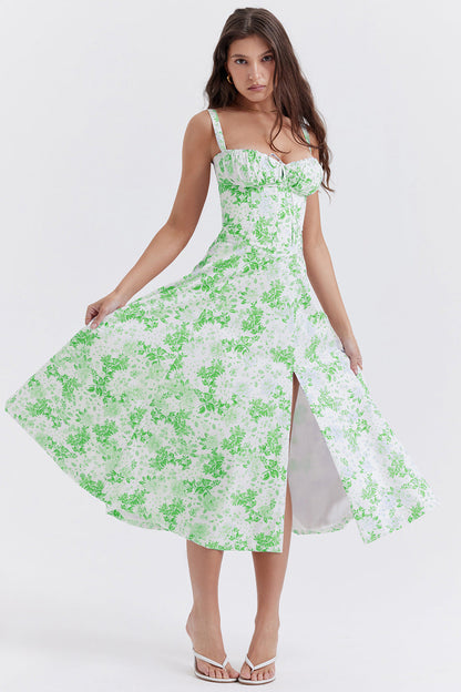 Floraviva™ – Kleid Damen Hochzeitsgast mit Floral Print