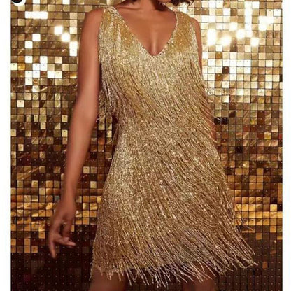 Frauen Partykleid: Funkelndes Quastenkleid von Elarova