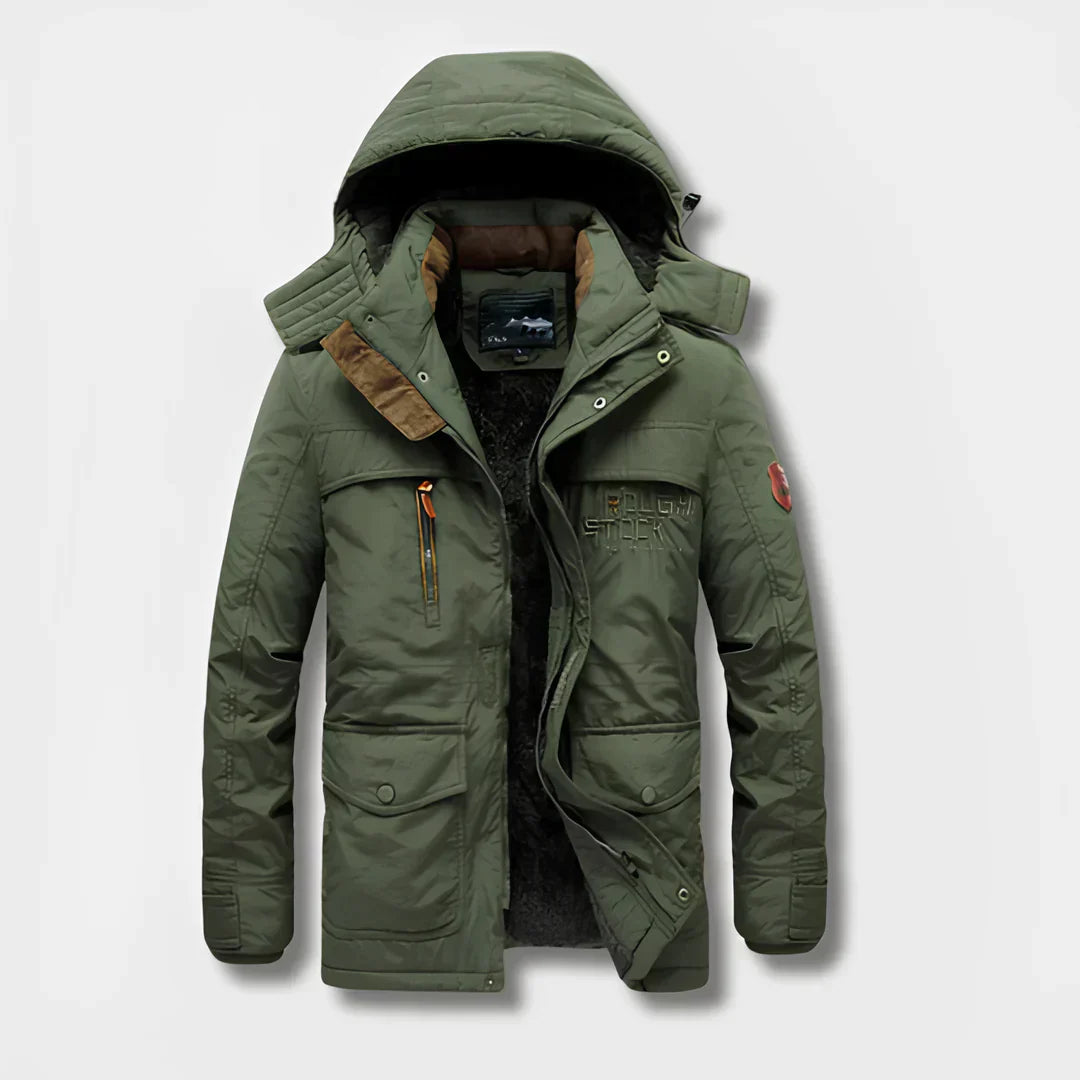 Gefütterter Parka mit Kapuze und mehreren Taschen - Eric