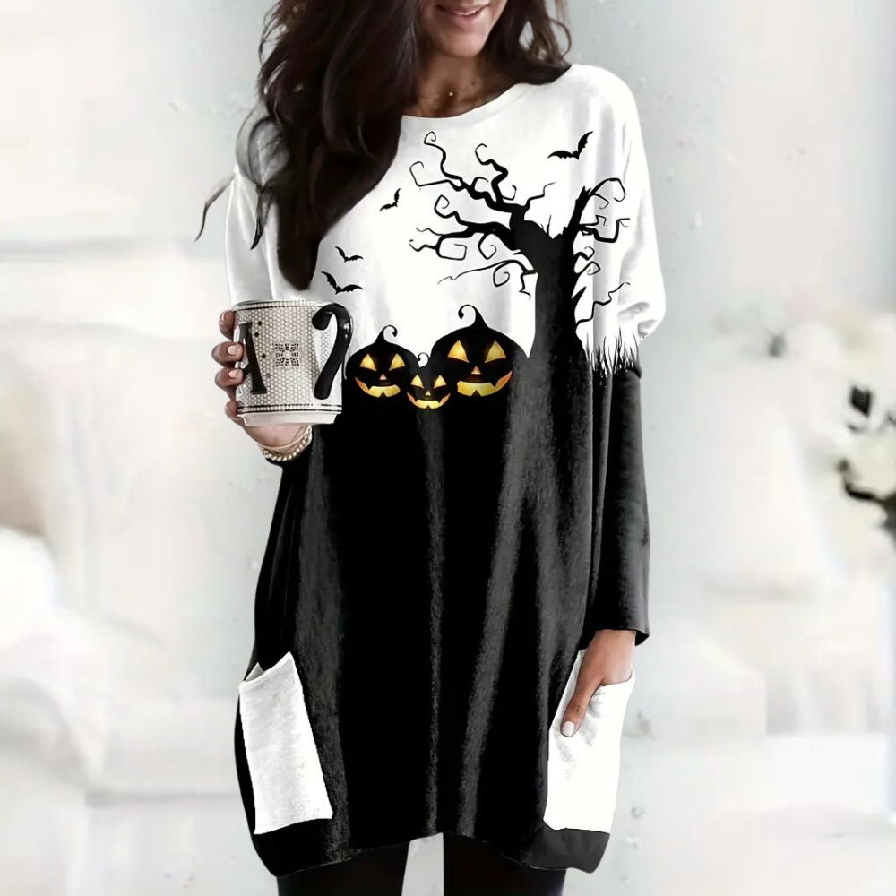 Gemütlicher Halloween-Pullover für Damen von Nikolett