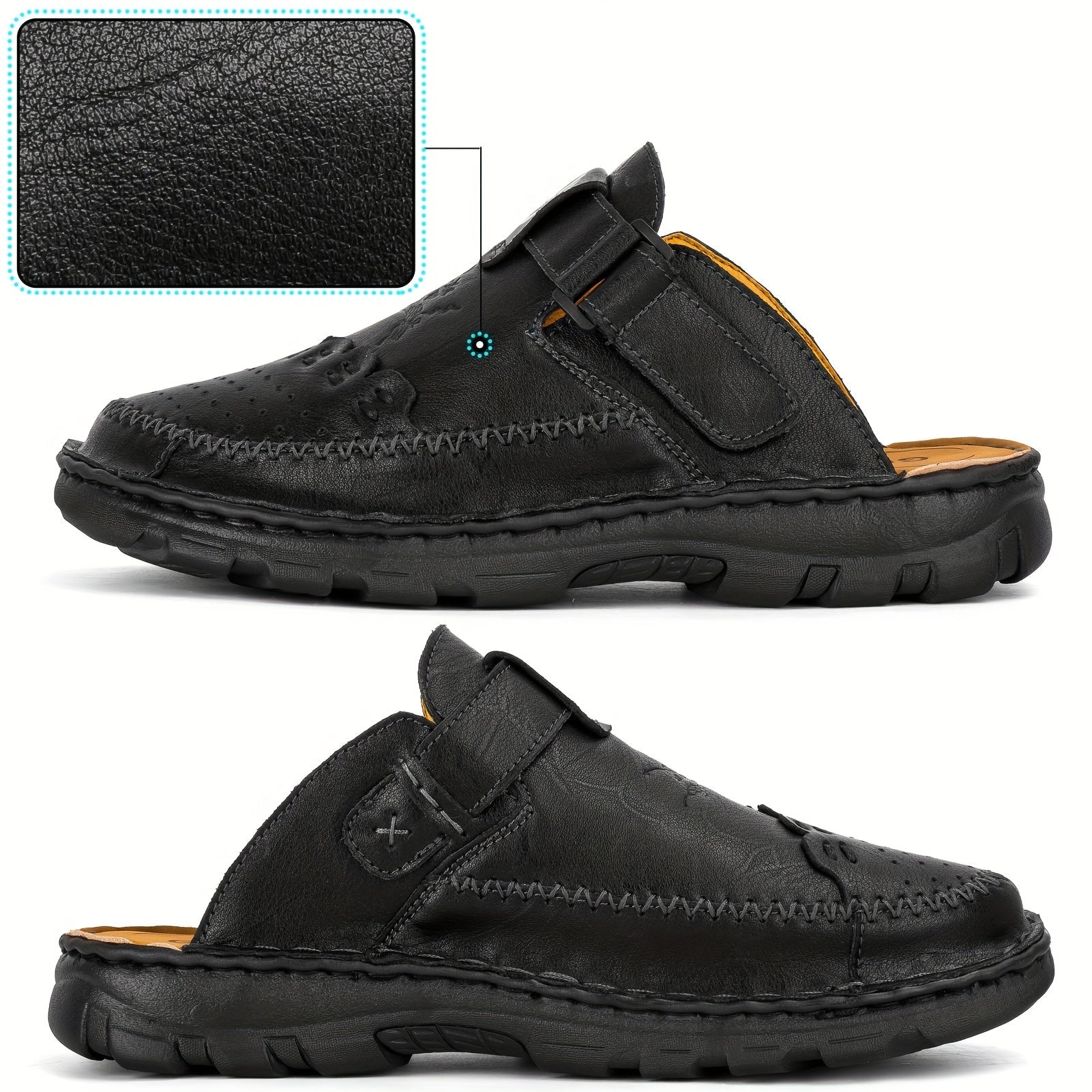 GentleStep™ – Herren Leder Sandalen mit Komfort Fußbett