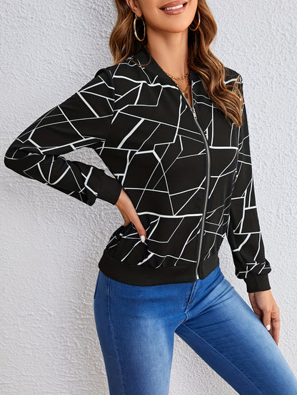 GeoChic™ – Damen Freizeitjacke mit Reißverschluss