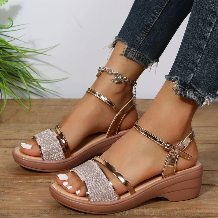 Geraldine: Elegante orthopädische Sandale