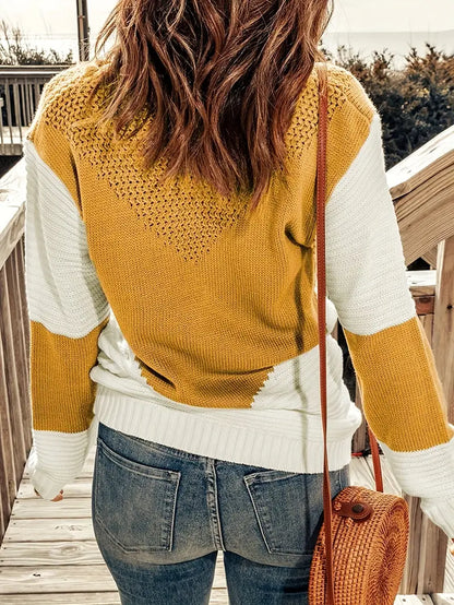 Gestrickter Punto-Pullover für Damen