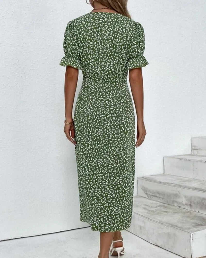 Ginny™ – Damen Kleid mit V-Ausschnitt Eleganter Stil & Bequeme Passform