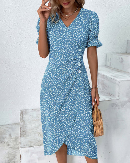 Ginny™ – Damen Kleid mit V-Ausschnitt Eleganter Stil & Bequeme Passform