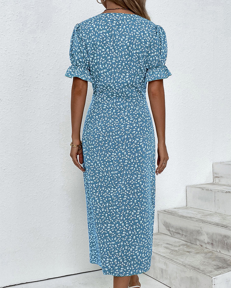 Ginny™ – Damen Kleid mit V-Ausschnitt Eleganter Stil & Bequeme Passform