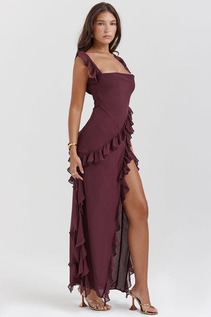 GlanzBelle™ – Elegantes Rüschenkleid mit glamourösem Flair
