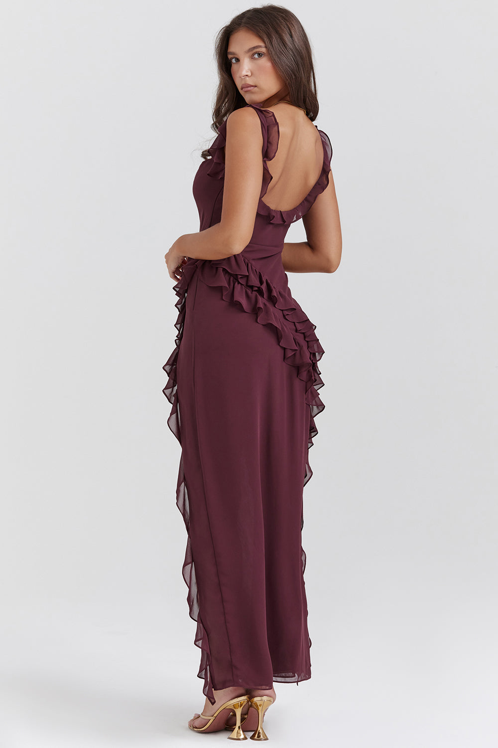 GlanzBelle™ – Elegantes Rüschenkleid mit glamourösem Flair