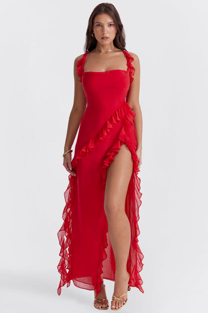 GlanzBelle™ – Elegantes Rüschenkleid mit glamourösem Flair