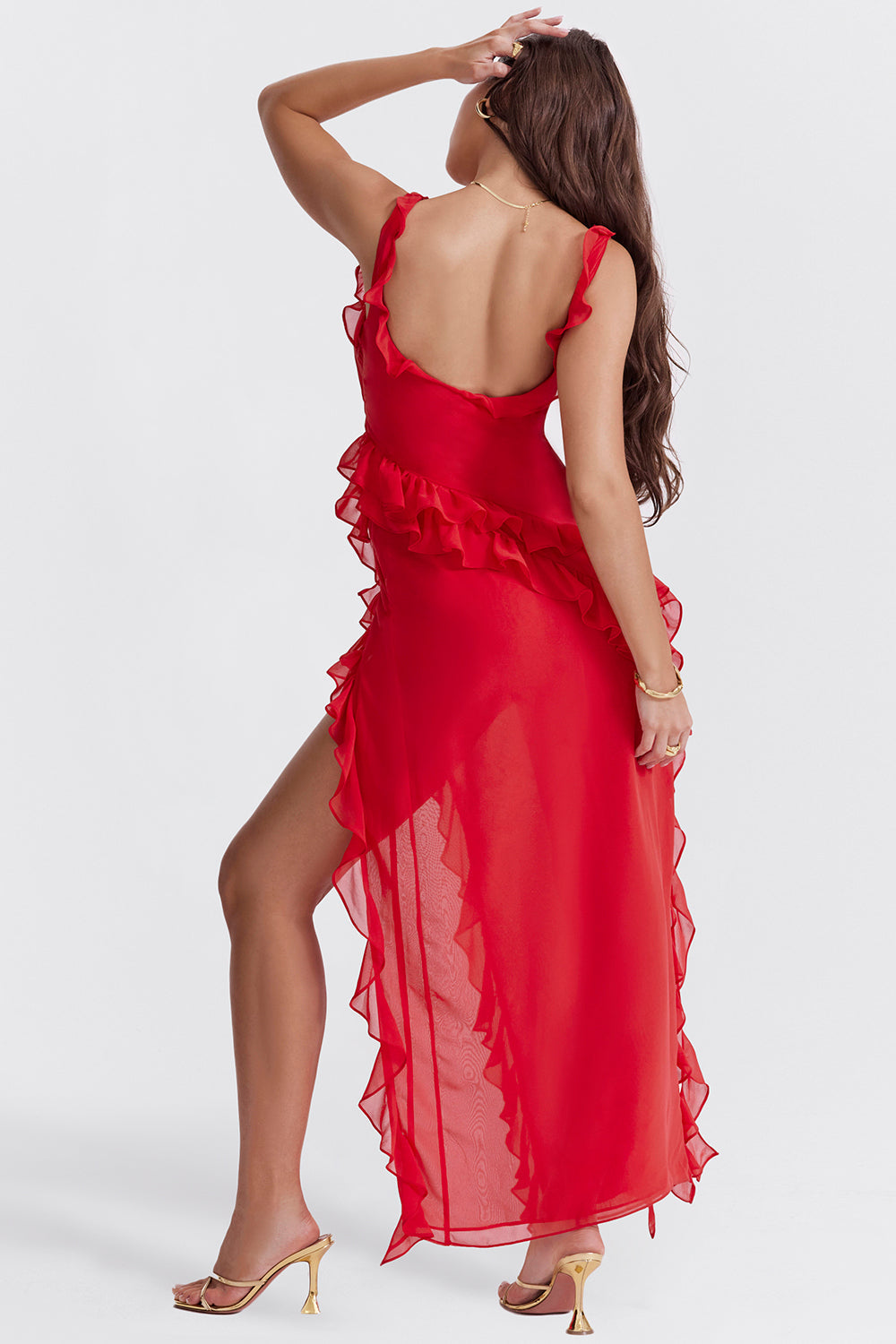 GlanzBelle™ – Elegantes Rüschenkleid mit glamourösem Flair