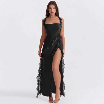 GlanzBelle™ – Elegantes Rüschenkleid mit glamourösem Flair