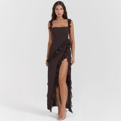 GlanzBelle™ – Elegantes Rüschenkleid mit glamourösem Flair