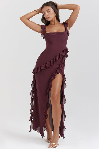 GlanzBelle™ – Elegantes Rüschenkleid mit glamourösem Flair