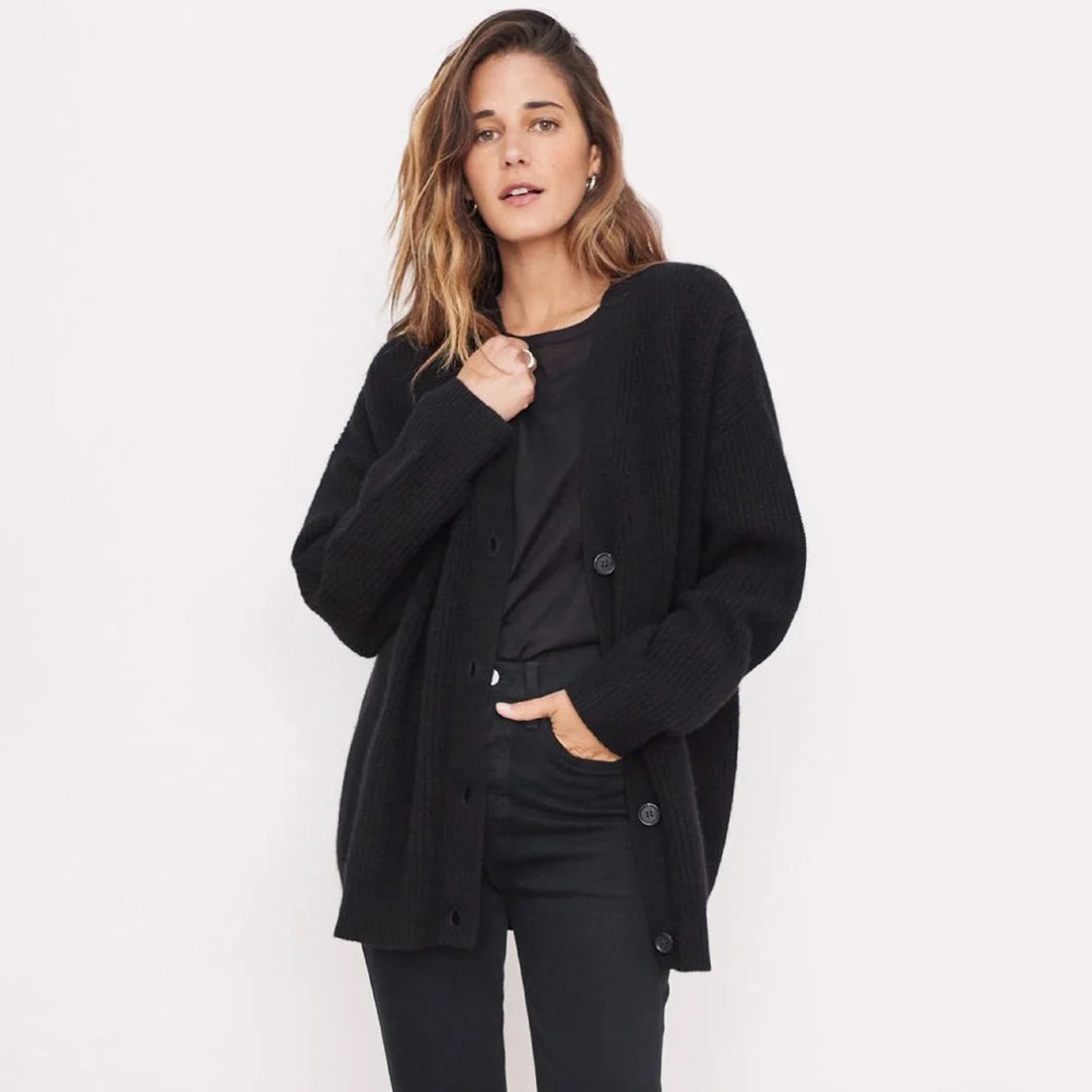 Großer Kaschmir-Cardigan von Leah