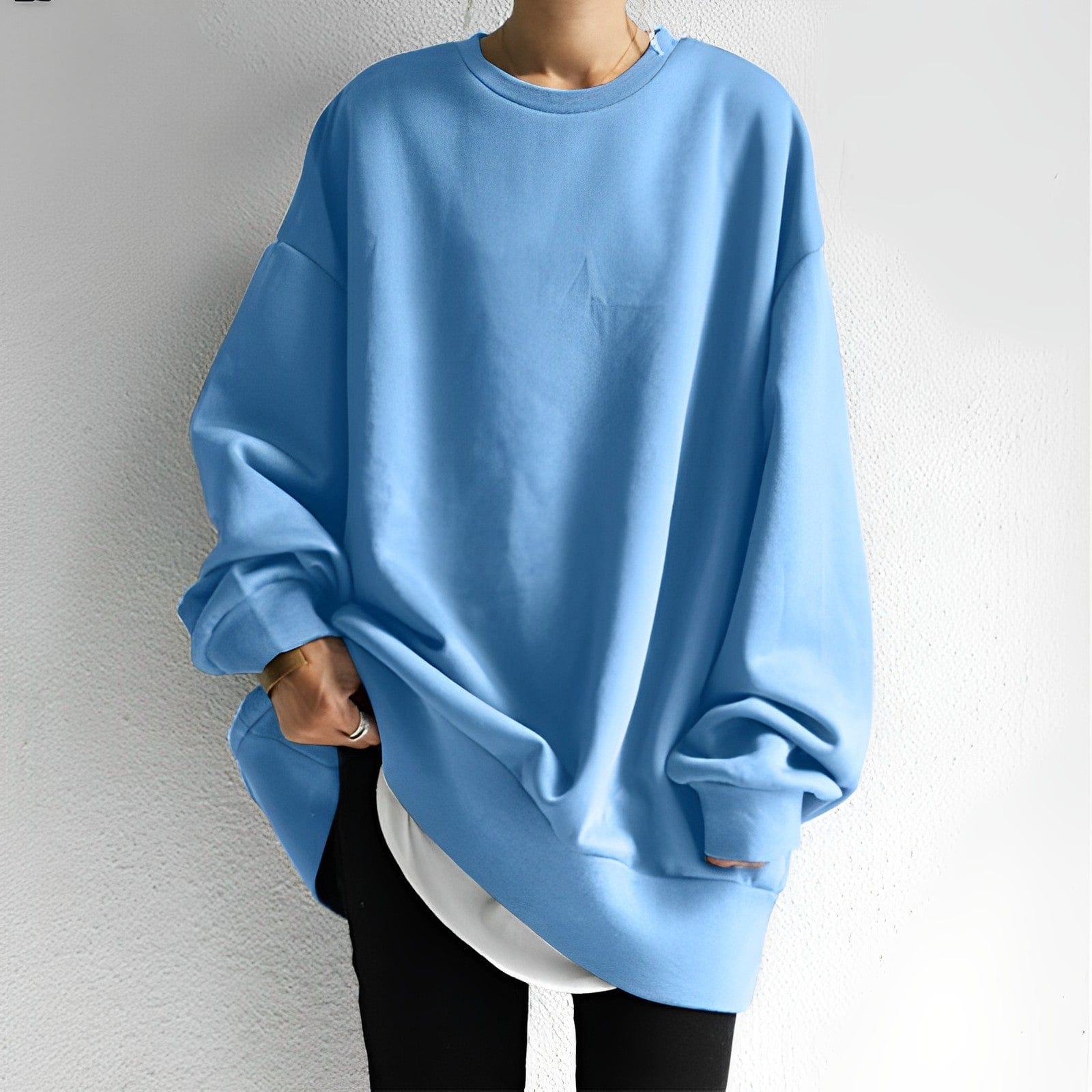 Großer Pullover Elinor mit Rundhals