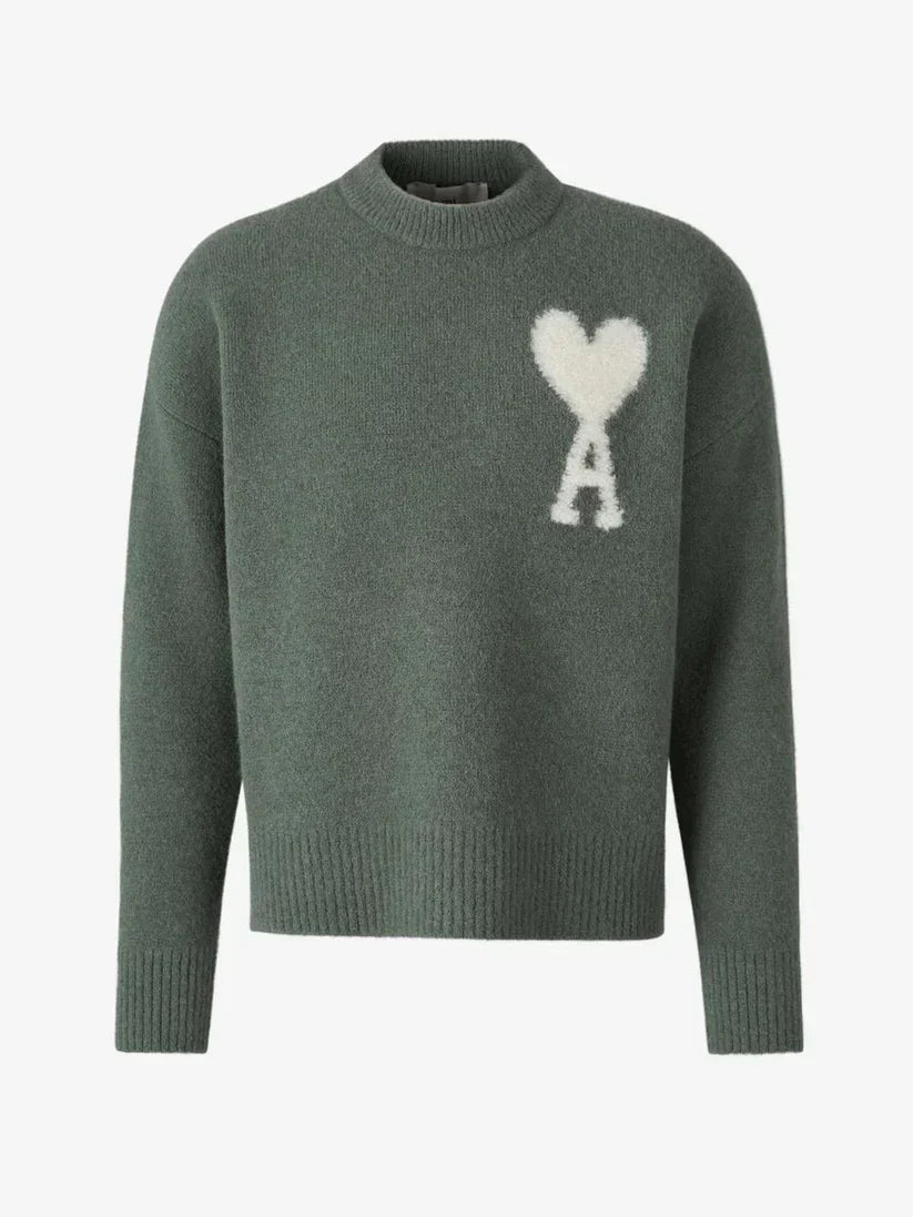 HeartLuxe™ – Exklusiver Unisex-Pullover mit Herzstickerei