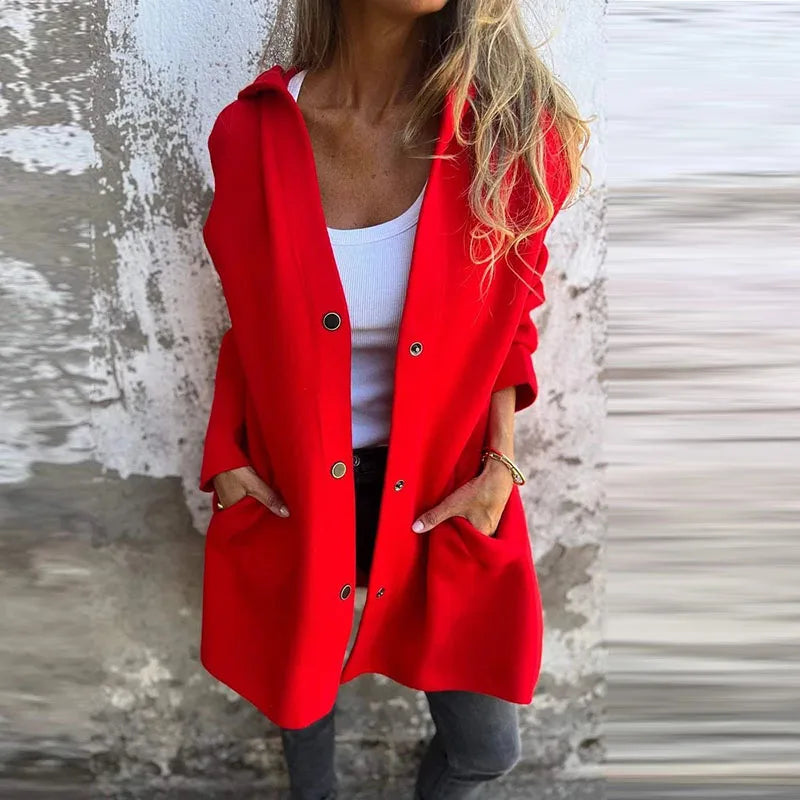 Herbsttaugliche Vintage Kapuzenjacke von Lusandrae (einarreihig)