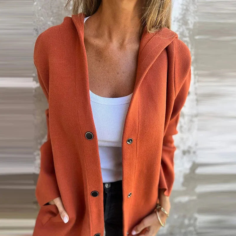 Herbsttaugliche Vintage Kapuzenjacke von Lusandrae (einarreihig)
