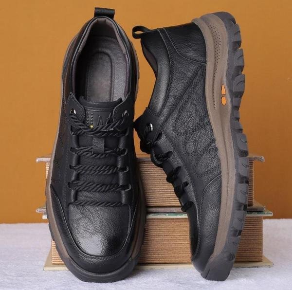 Herren-Komfortschuhe aus Leder mit orthopädischer, stützender Sohle