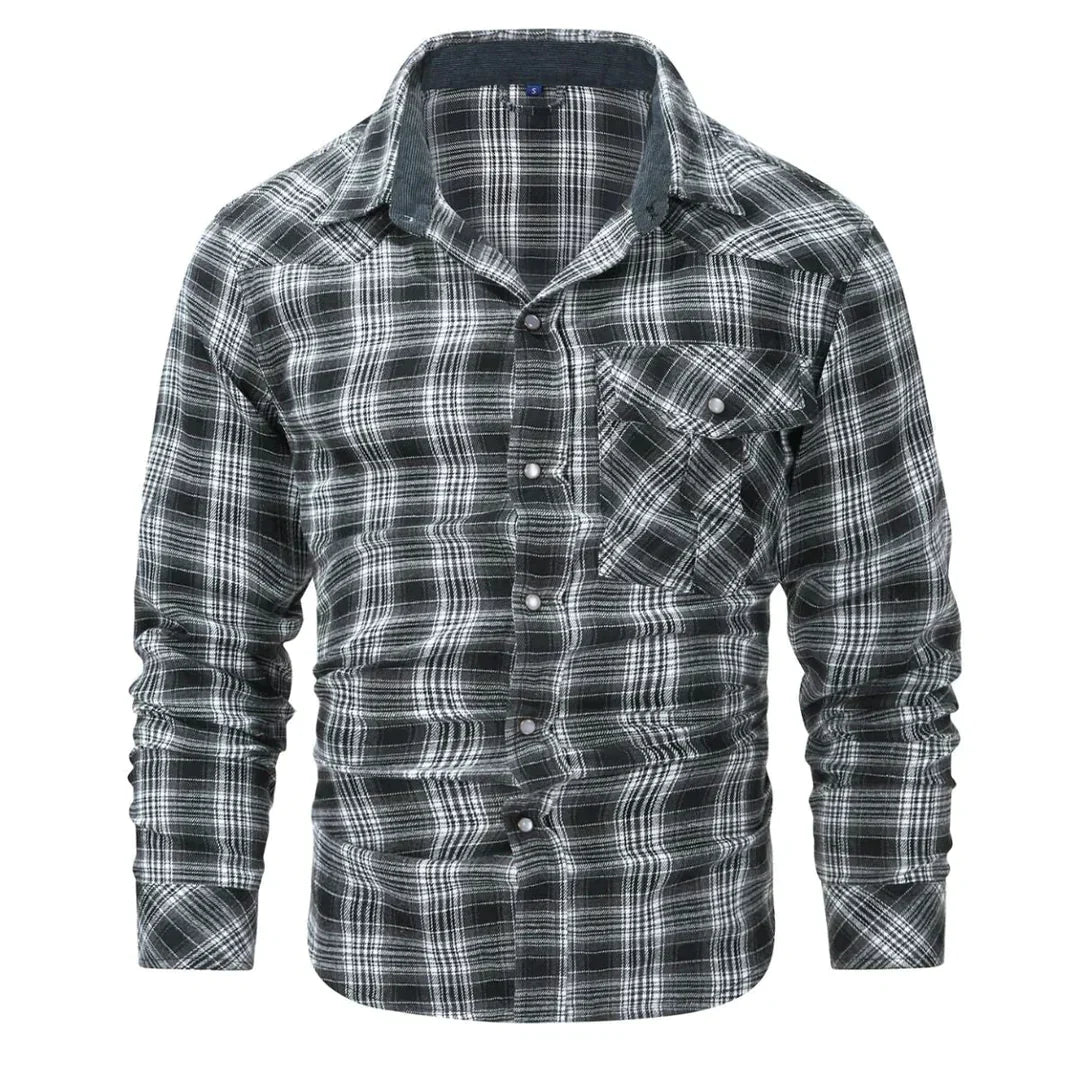 Herren Langarm Karohemd - Charles