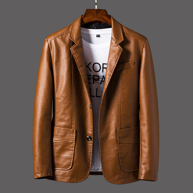 Herren Lederjacke im lässigen Stil - Steno