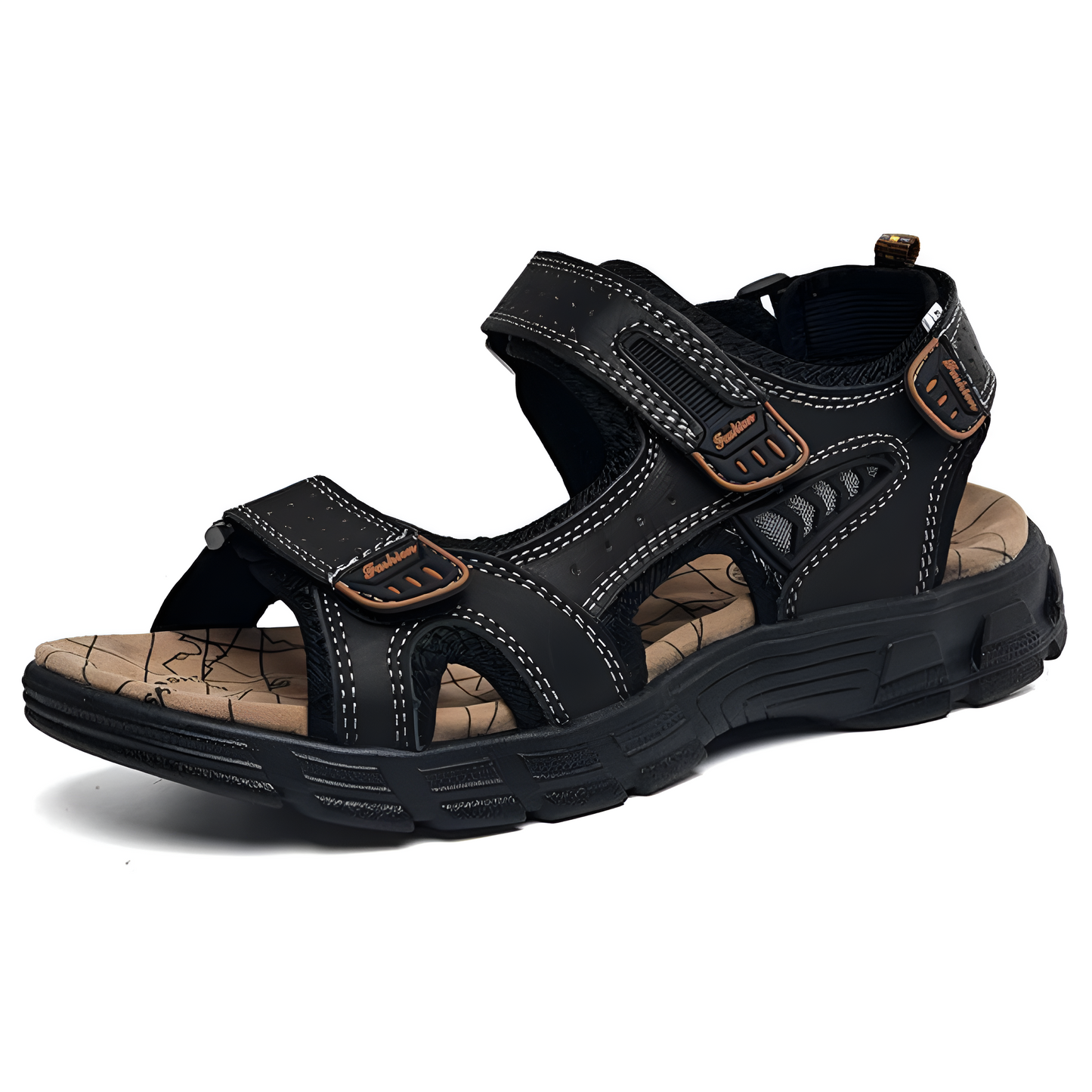 Herren-Ledersandalen mit orthopädischer Unterstützung – für stilvollen Komfort und Halt.