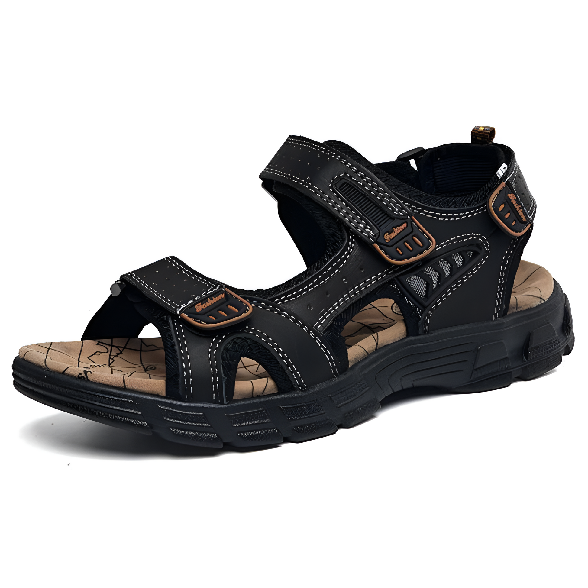 Herren-Ledersandalen mit orthopädischer Unterstützung – für stilvollen Komfort und Halt.