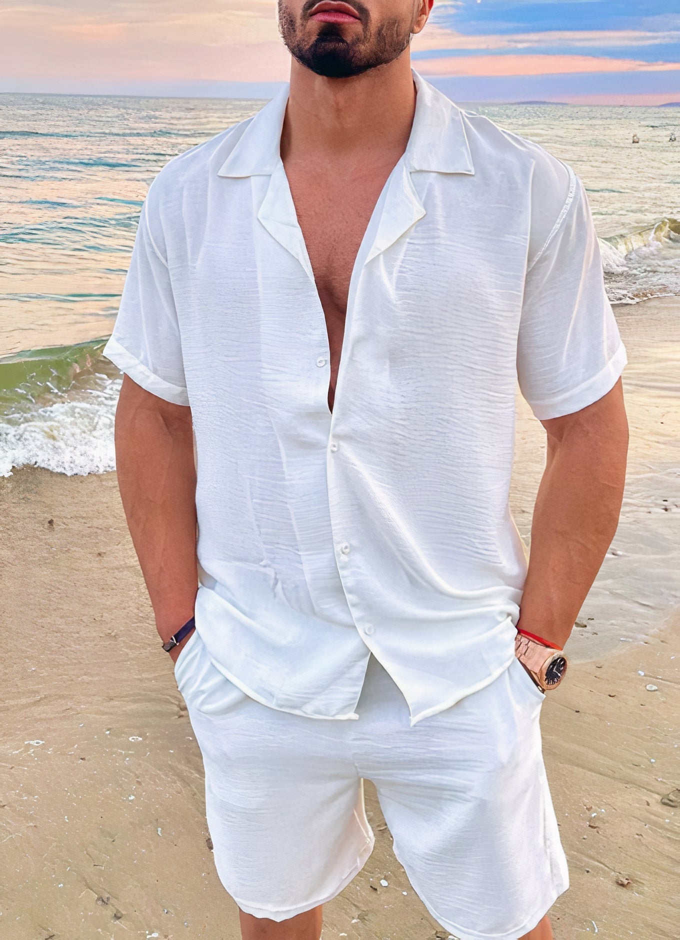 Herren Leinen Sommer-Outfit Rommy - Elegant