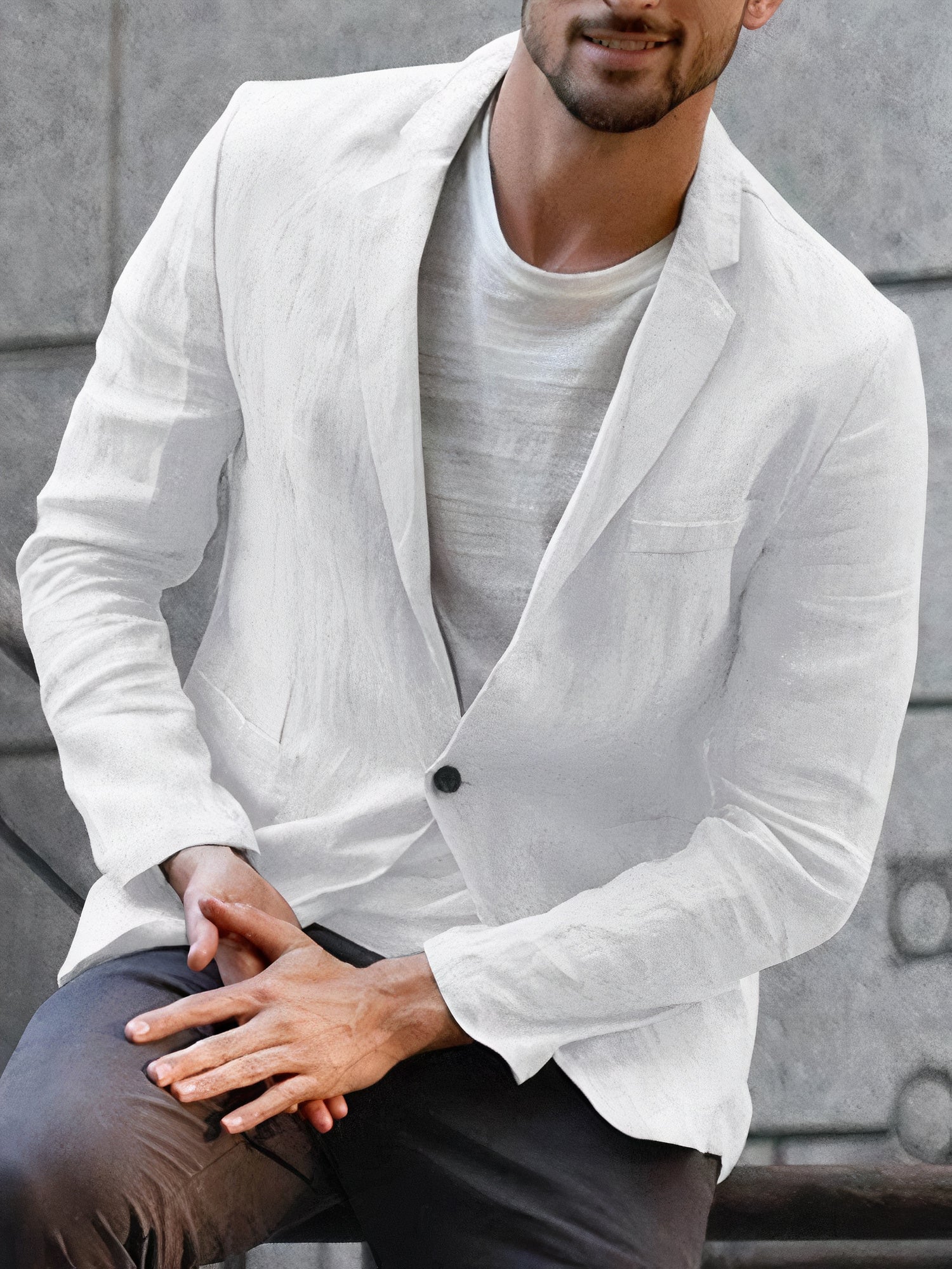 Herren-Leinenjacke im modernen Stil - Alonso