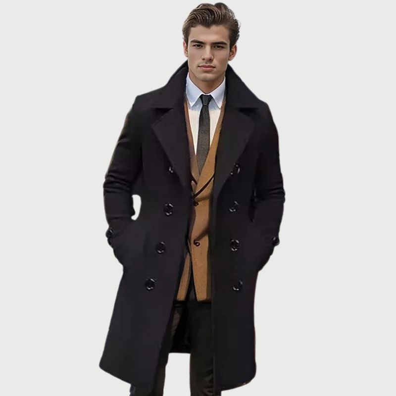 Herren-Mode-Trenchcoat Adrian - Doppelreihig