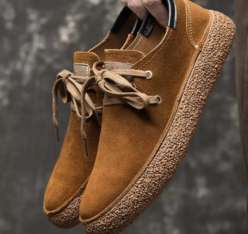 Herren Nubuk-Lederschuhe mit weicher Sohle - Komfortabel & Elegant