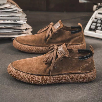 Herren Nubuk-Lederschuhe mit weicher Sohle - Komfortabel & Elegant