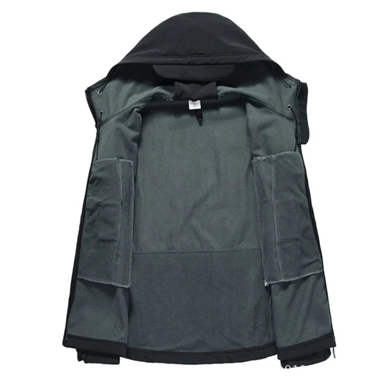 Herren Outdoor Wanderjacke mit Fleece-Futter Wasserdicht