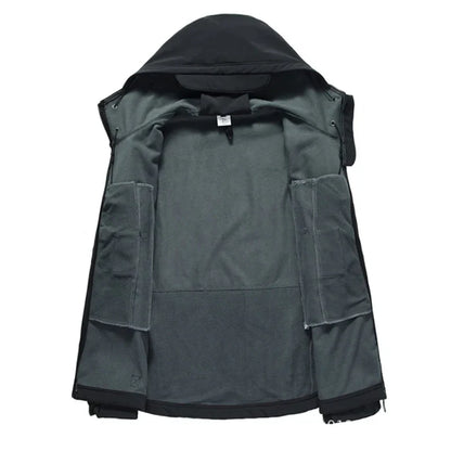 Herren Outdoor Wanderjacke mit Fleece-Futter Wasserdicht