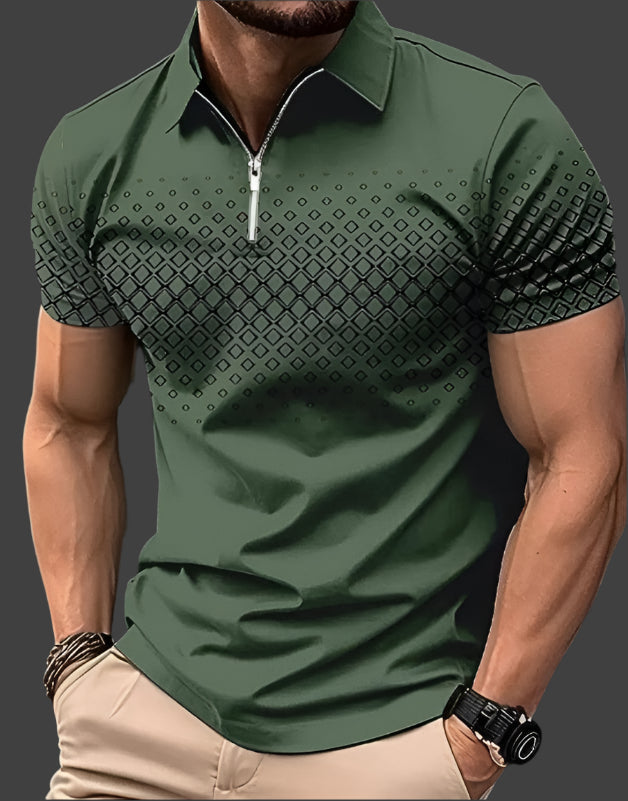 Herren-Polohemd mit Karomuster von Eldric