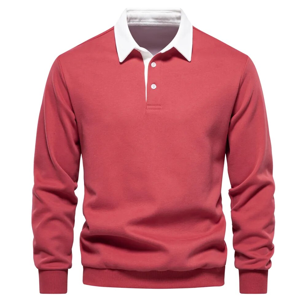 Herren-Poloshirt im Henley-Stil