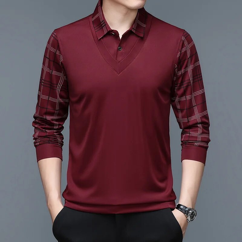 Herren-Poloshirt mit langen Ärmeln – Tobias