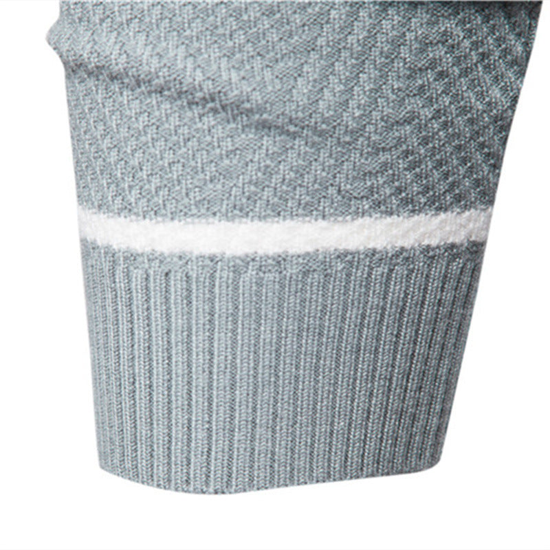 Herren Streifenpullover mit Rundhals - Klassisch Modern
