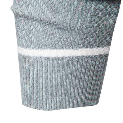 Herren Streifenpullover mit Rundhals - Klassisch Modern