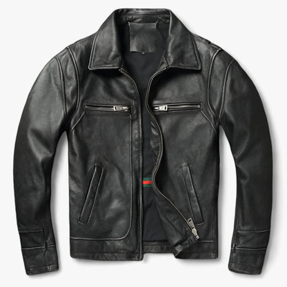 Elarova |  Herren Lederblouson - Vintage Biker Wärme