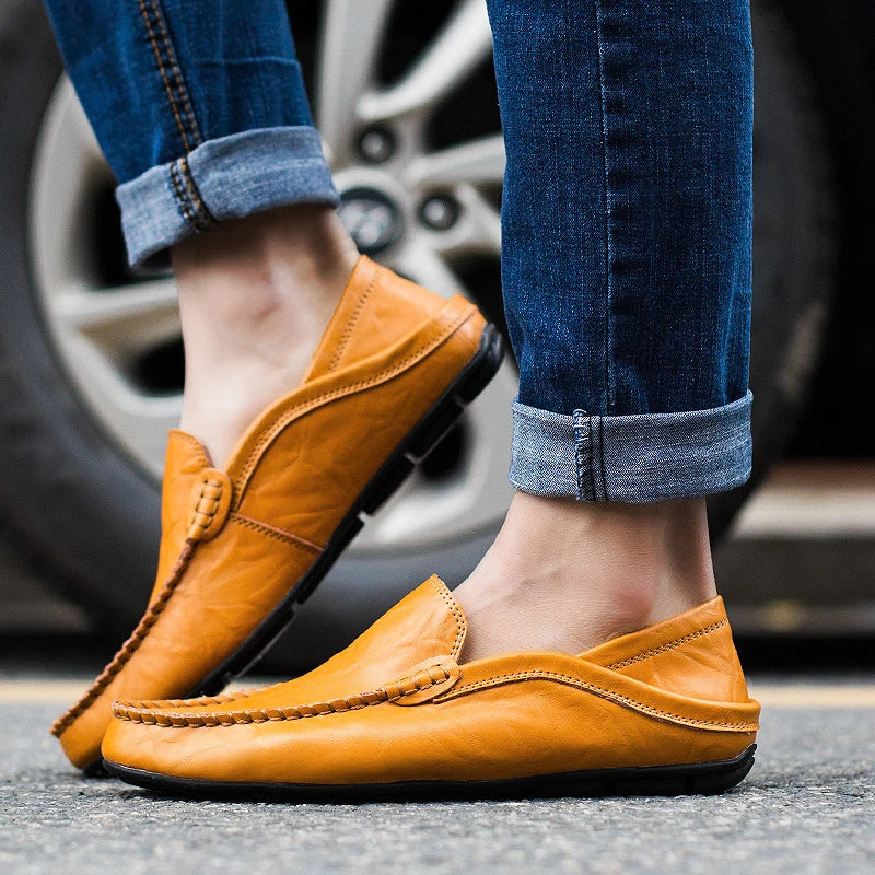 Herrenloafer aus echtem italienischem Leder