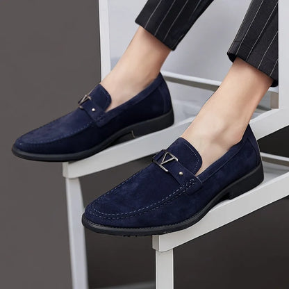 Herrenloafer aus handgefertigtem Wildleder