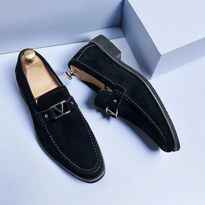 Herrenloafer aus handgefertigtem Wildleder
