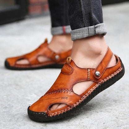 Herrensandalen aus weichem, atmungsaktivem Leder