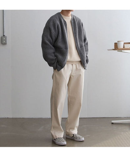 Herren strickjacke mit Reißverschluss