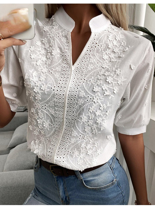 EleganzBluse™ – Damenbluse mit Puffärmeln für Eleganz und Komfort 1